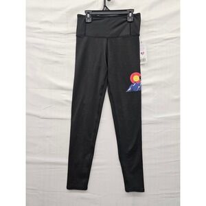 Collette Love Womens Colorado Compression Leggings Black Poly Blend Size Small